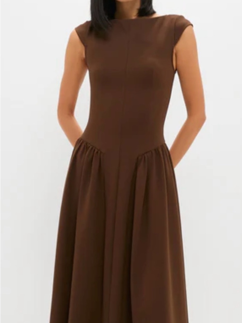 Elliatt Chocolate Lysandra A line Midi